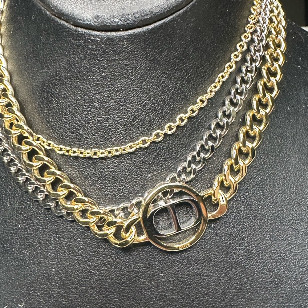 Dior Gold and Silver Chain Necklace
